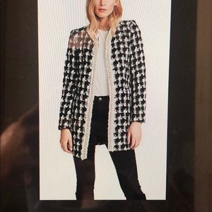 Tweed knee length blazer